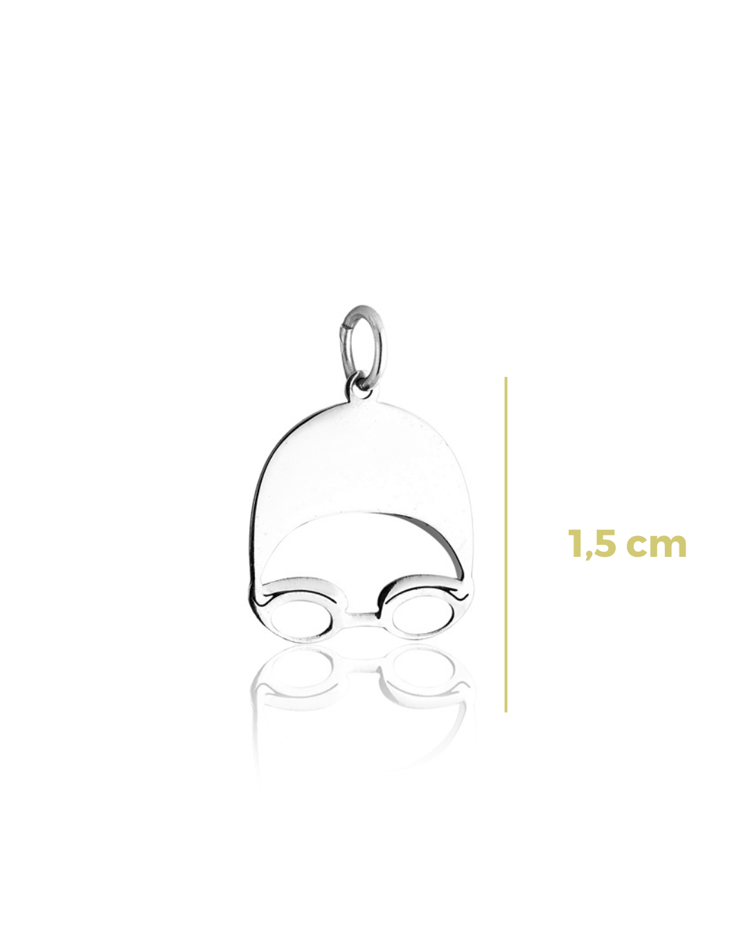 Collar de Plata con Colgante de Gorro de Natación 45cm – Lleva el Amor por el Deporte Cerca de Tu Corazón