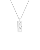 Collar de placa de triatlón de plata con cadena veneciana de 60 cm: supera tus límites | Con estilo